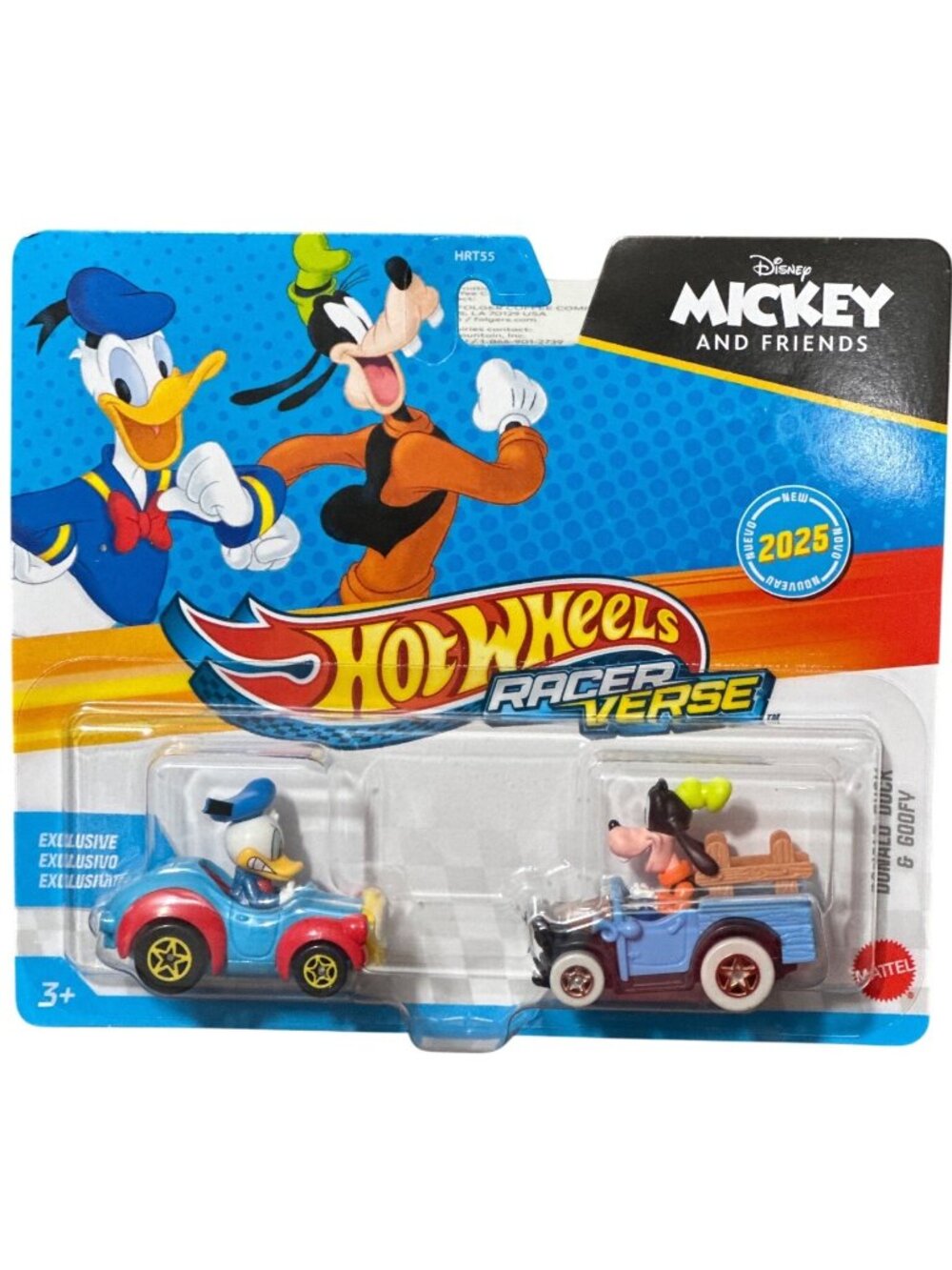 Disney Hot Wheels Racerverse Donald Duck & Goofy Die-Cast Cars Exclusive 2-Pack